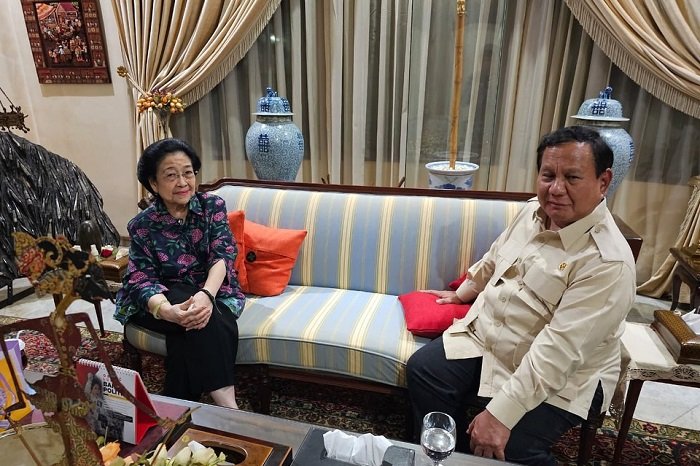 Pertemuan Presiden Prabowo Subianto dengan mantan Presiden Megawati Soekarnoputri. (X.com @bang_dasco)

